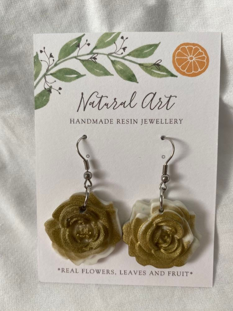 Resin Earrings Roses (LTP)