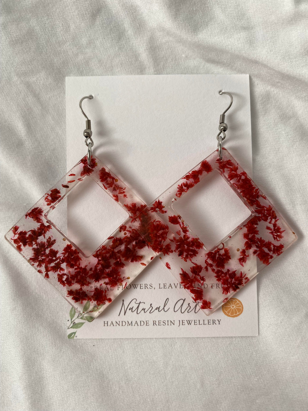Resin Earrings Red (LTP)