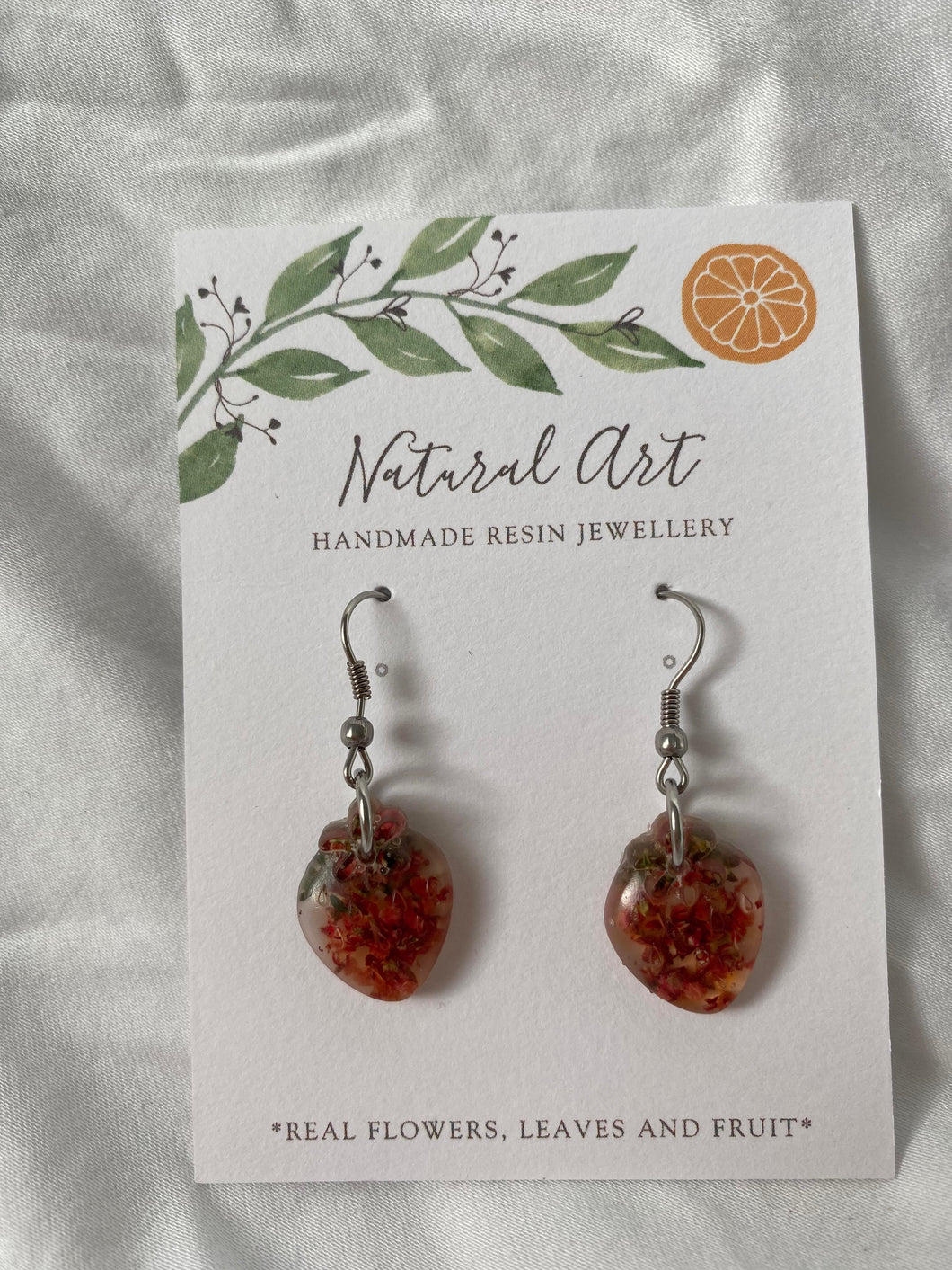 Resin Earrings Strawberry (LTP)
