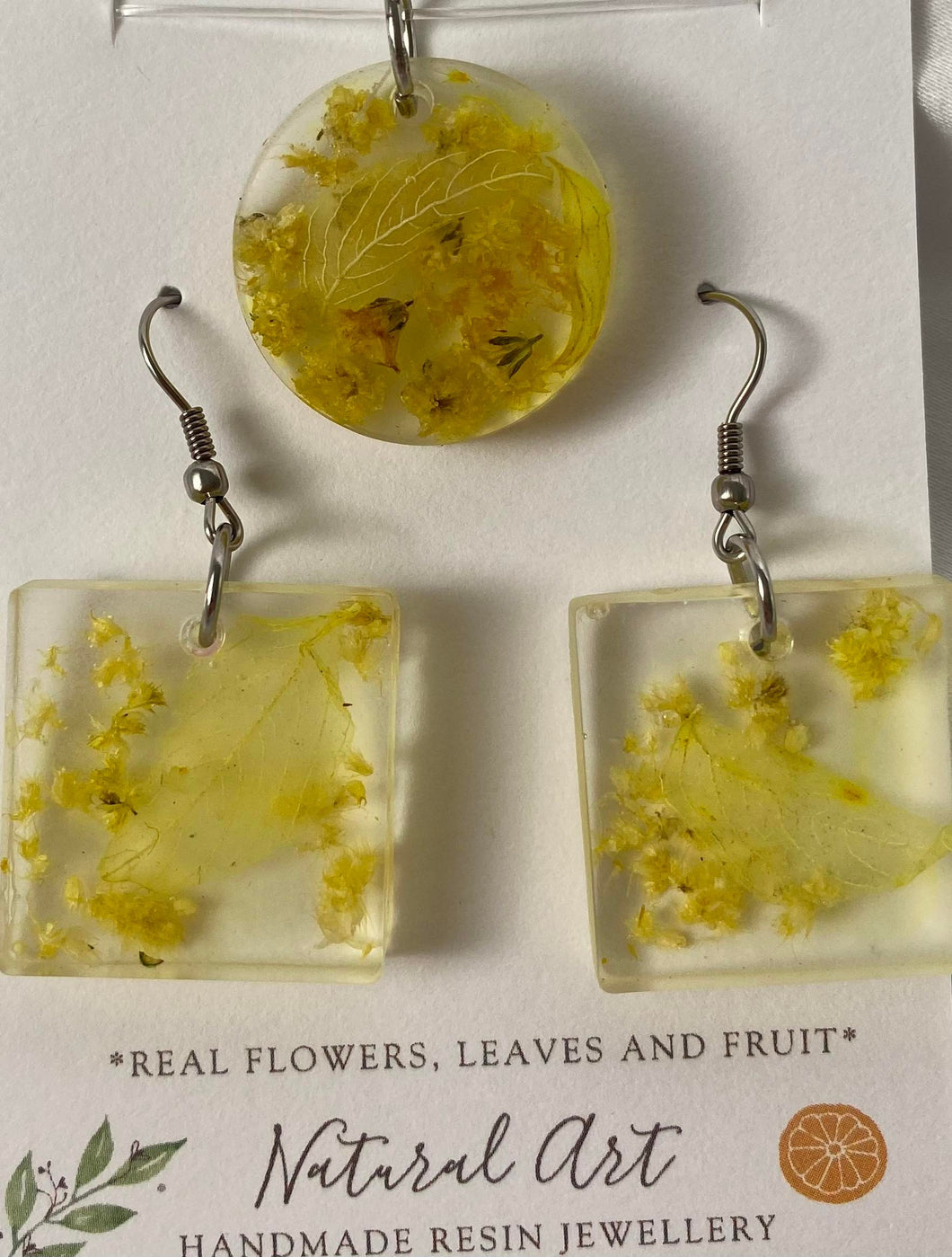 Resin Jewellery Set Yellow (RJS.MIX)