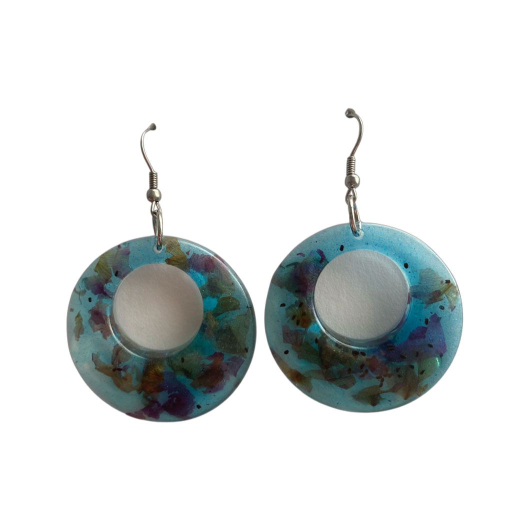 Resin Earrings Blue (RE.SGL.ML.F)