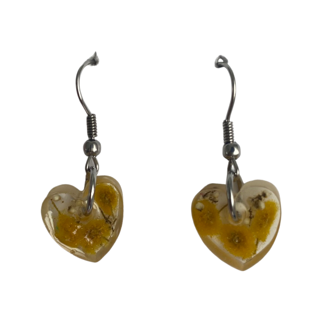 Resin Earrings Small Heart (RE.SGL.S.MIX)