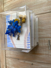 Load image into Gallery viewer, Mini Floral Cards (4 pack) Mixed Designs Blue and Yellow
